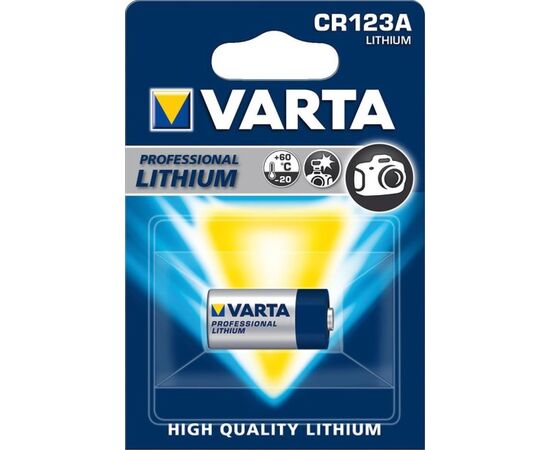 ელემენტი ლითიუმის VARTA CR123A 3V 1 ც