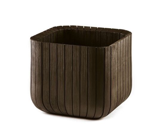 Горшок цветочный Keter CUBE PLANTER M коричневый 21.5 л