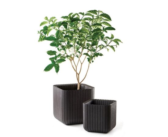 Горшок цветочный Keter CUBE PLANTER M коричневый 21.5 л