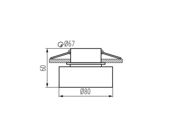 სანათი წერტილოვანი KANLUX GOVIK GX5.3 GU10 DSO-B 29236