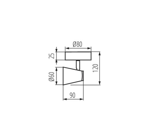 სანათი სპოტი Kanlux ENALI EL-1O W 28760 GU10 1x MAX 35W