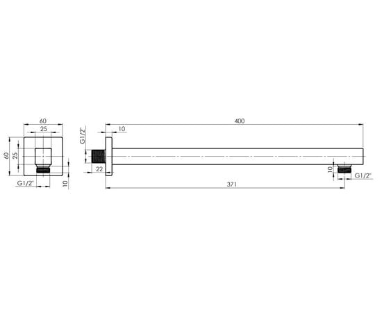 საშხაპე სისტემა ჩასაშენებელი Rubineta ქრომი Thermo-2F-Olo 625039