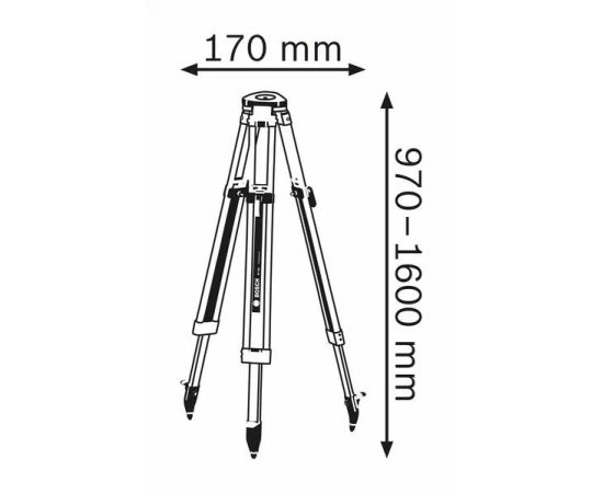 Tripod Bosch BT 160 Professional 97–160 cm (0601091200)