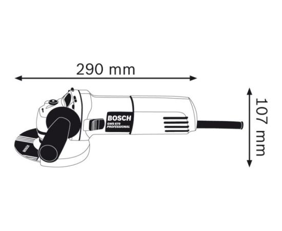 Угловая шлифмашина Bosch GWS 670 Professional 670W (0601375606)