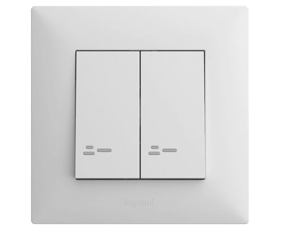 Switch without frame 2-key whith lights,white LEGRAND