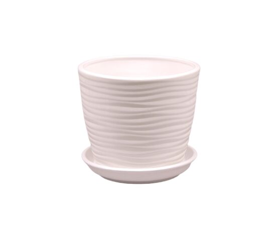 Ceramic pot Oriana Gracia Volna №3 2,2 L white