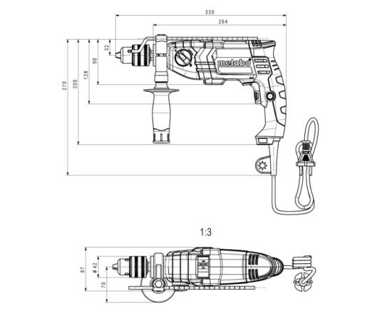 Ударная дрель Metabo SBE 800-2 800W