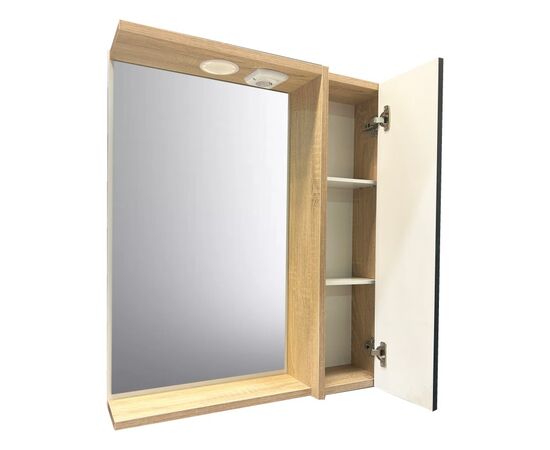 Cabinet with mirror Denko Mostar 70 Anthracite Grey/Sonoma LED