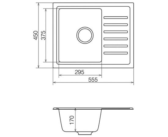 Kitchen sink Vankor Lira LMP 02.55 black