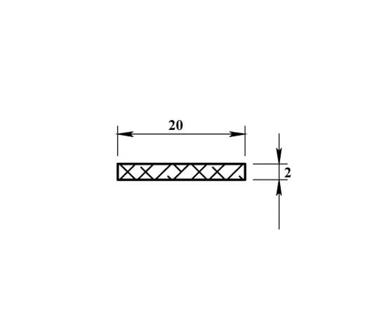 Aluminum strip PilotPro 20х2 2 м