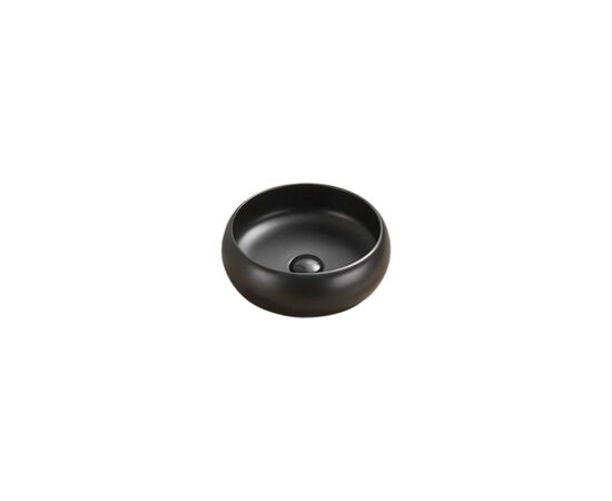 Washbasin Pate Round 113MB Matt black