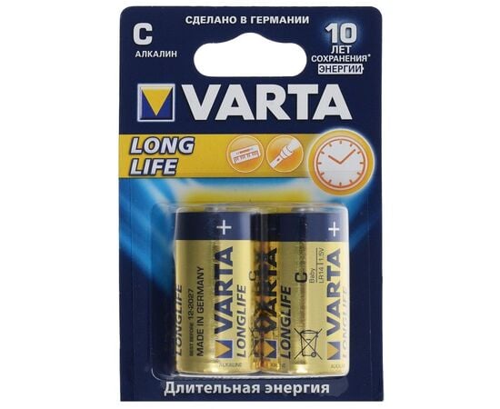 Battery Varta Longlife Alkaline C 2 pcs (04114 113 412)