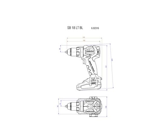 Аккумуляторная ударная дрель Metabo SB 18 LT BL 18V (602316550)