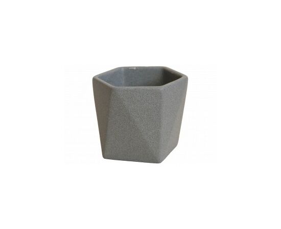 Pot ceramic for succulents Oriana№5 0.35 l metallic