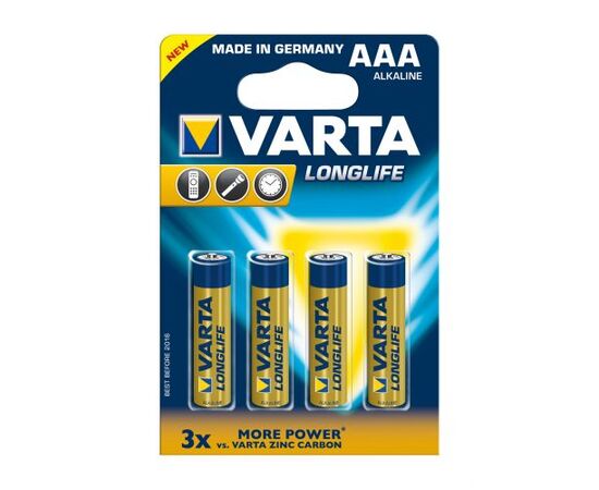 Battery VARTA Alkaline Long Life AAA 1.5 V 4 pcs