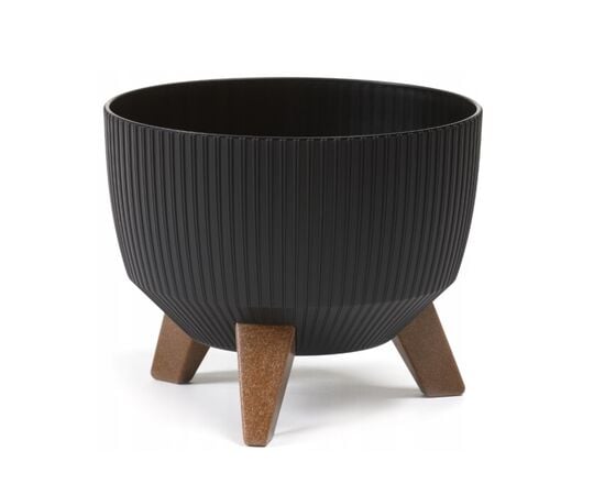 Горшок цветочный Lamela Bowl ROMA ECO recycled 330 jumper - black 12,4 L