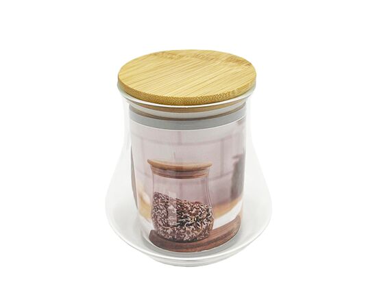 Glass container with bamboo lid Ronig 700 ml