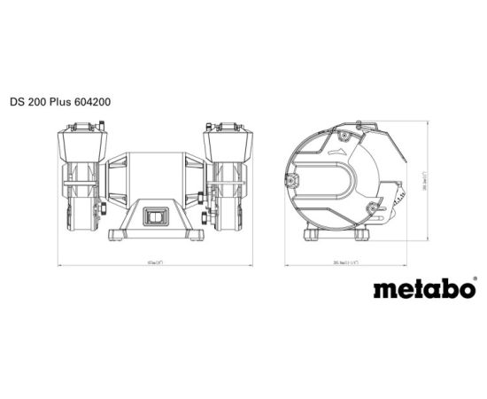 Точило двойное Metabo DS 200 Plus 600W