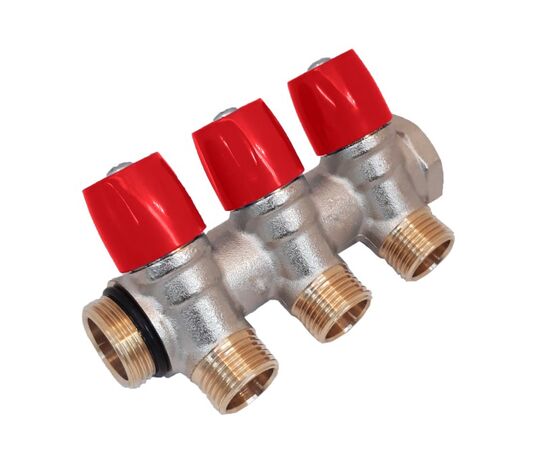 Manifold with valve Carlo Poletti 3-Red