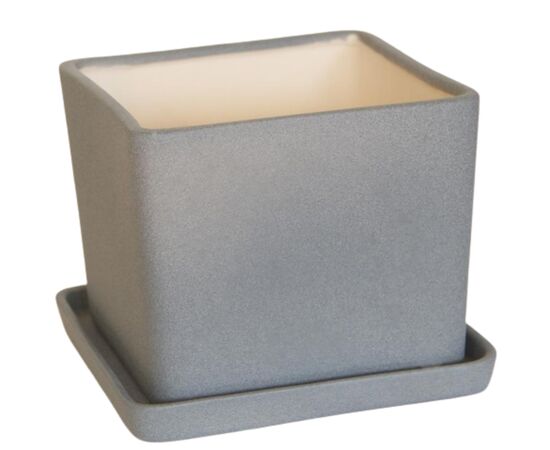 Pot ceramic square Oriana №3 2L metallic