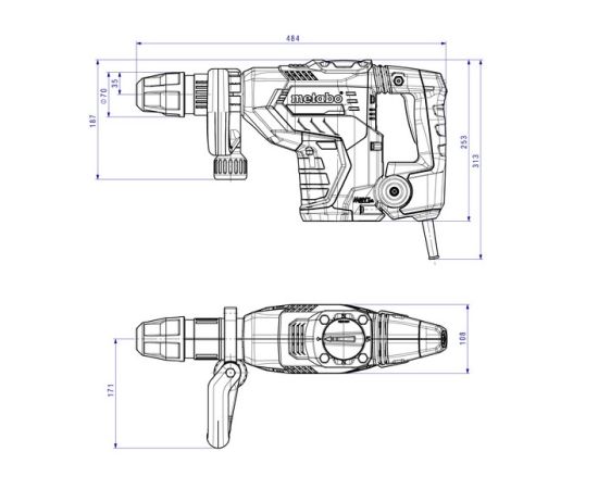 Отбойный молоток Metabo MHEV 5 BL 1150W