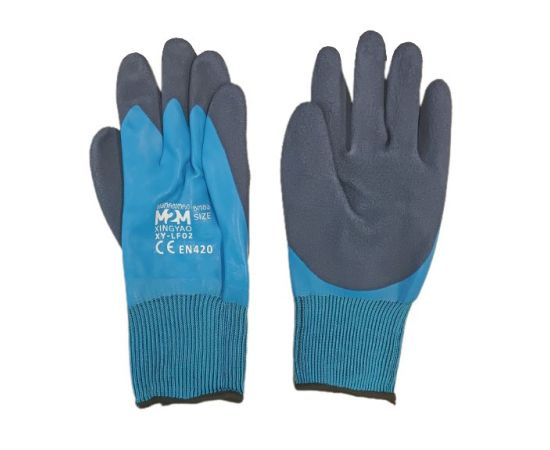 Work gloves with latex coating M2M P-XY-LF02 S10