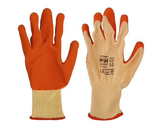 Latex coated gloves M2M P-XY-L101 S10