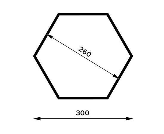 თარო ექვსწახნიანი Velano FHS 300 თეთრი