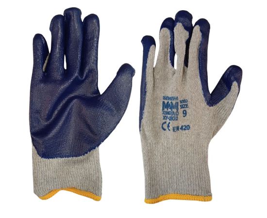 Latex coated gloves M2M P-XY-LB02 S9