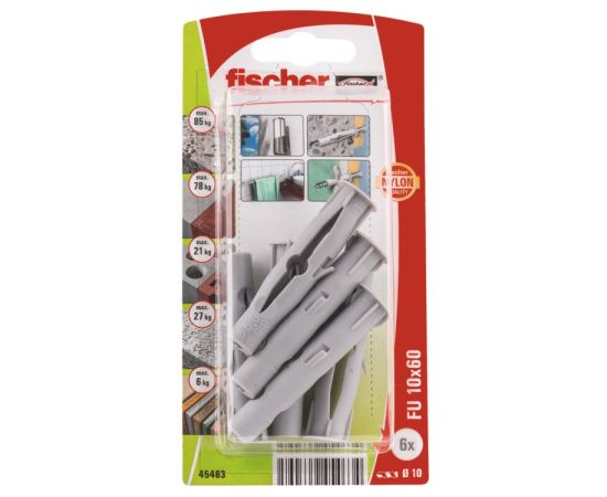 Дюбель универсальный Fischer FU10x60 12 шт 45463