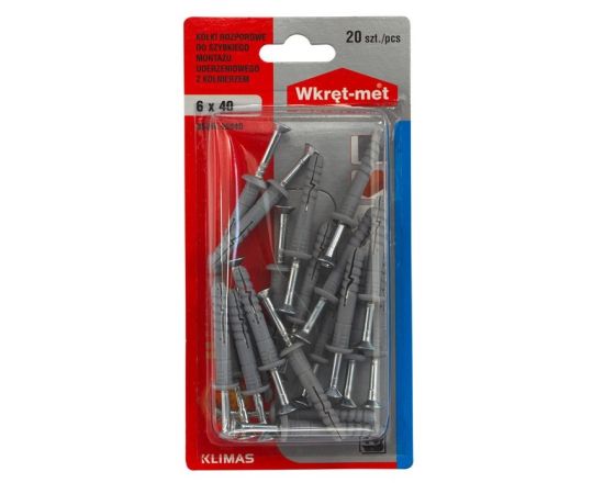 Hammer drivefixing with collar Wkret-met BSMK-06040 6x40 mm 20 pcs