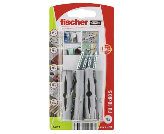 Дюбель универсальный Fischer FU10x60 S 4 шт 84328