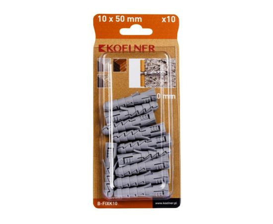 Dowel Koelner 10 pcs B-FIXK10 10x50mm blister