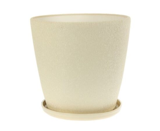 Ceramic flower pot Oriana Gracia №1 silk beige 24.5x25.2 cm 10 l