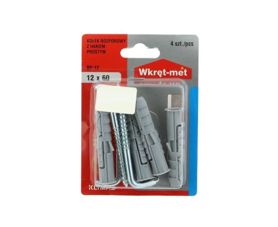 Dowel with hook 90° Wkret-met BP-12 12x60/75 mm 4 pcs