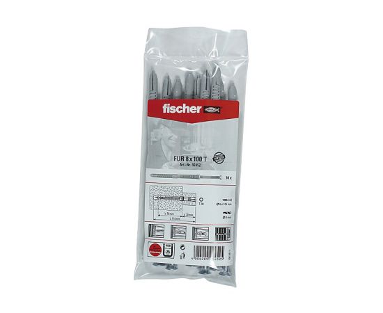 Рамный дюбель Fischer FUR T B 8x100 10 шт.