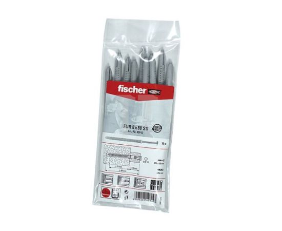 Дюбель фасадный Fischer FUR8x80 SS 10 шт 49142