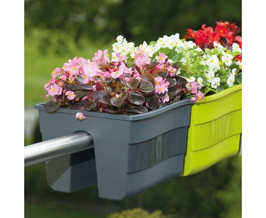 Plastic flower pot FORM PLASTIC Wave railing pot 2488-014 Ø30 anthracite