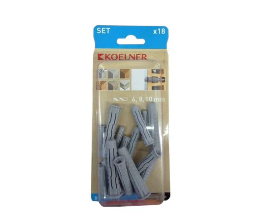 Set of Universal dowels KoelnerKoelner 18 pcs B-UNIFIXMIX