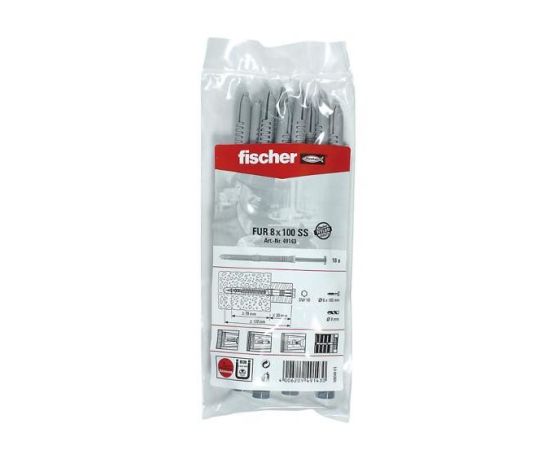 დიუბელი ფასადის Fischer FUR8x100 SS 10 ც  49143