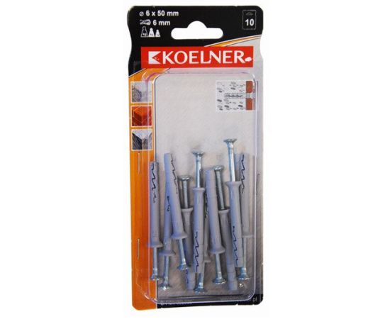 Dowel-nail 6x50 mm Koelner 10 pcs B-FXK-06L050 blister