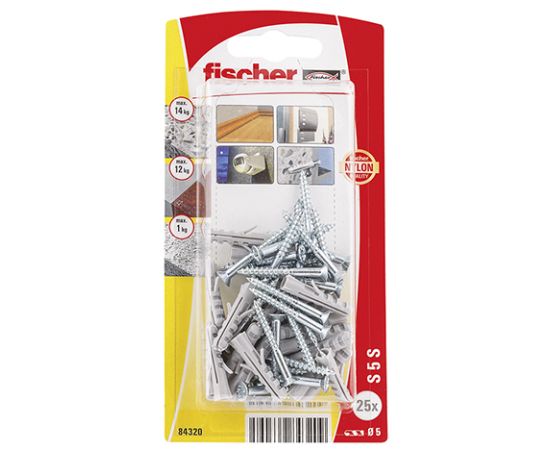 Дюбель-гвоздь Fischer S5S 25 шт 84320