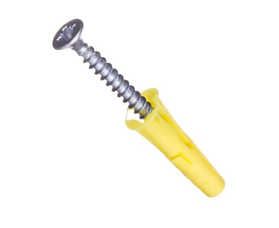 Universal dowel Yellow 5 mm with screw Koelner 3.5x30 mm 100 pcs -05+330