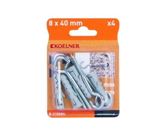 Dowel Koelner spacer FIX-08s 4 pcs. B-FIX08S shiny