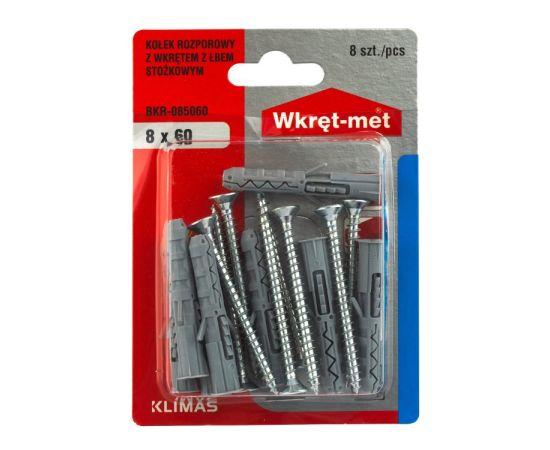 Dowel with screw Wkret-met BKR-085060 8x60 mm 8 pcs