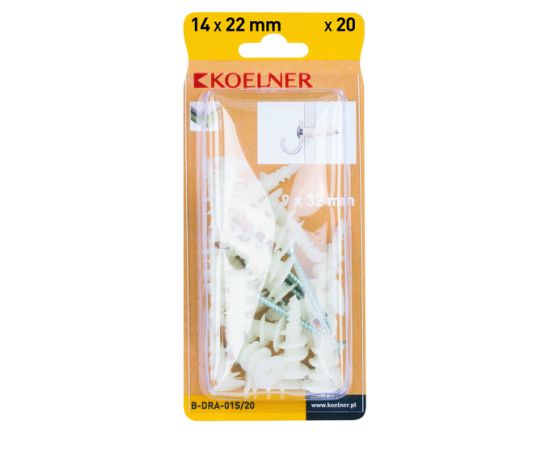 დიუბელი Koelner 20 pcs B-DRA-01S/20