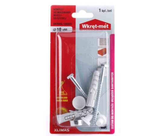 WC pan fixing kit Wkret-met BKMMX-10080S 10x80 mm silver