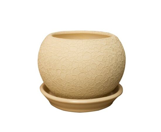 Flower Pot-Sphere Ceramic Silk Beige 9.0l