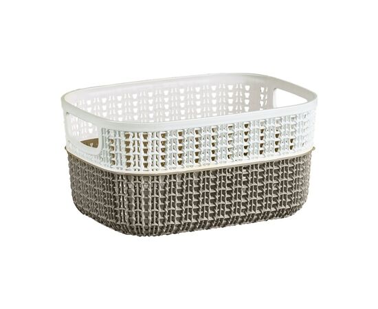 Plastic basket with knitted ornament Irak Plastik FLEXY SP-160 3.5 l