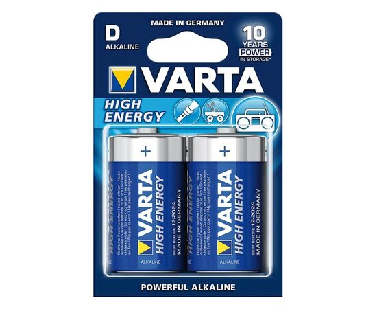 ელემენტი VARTA High Energy D Alkaline 2 ც